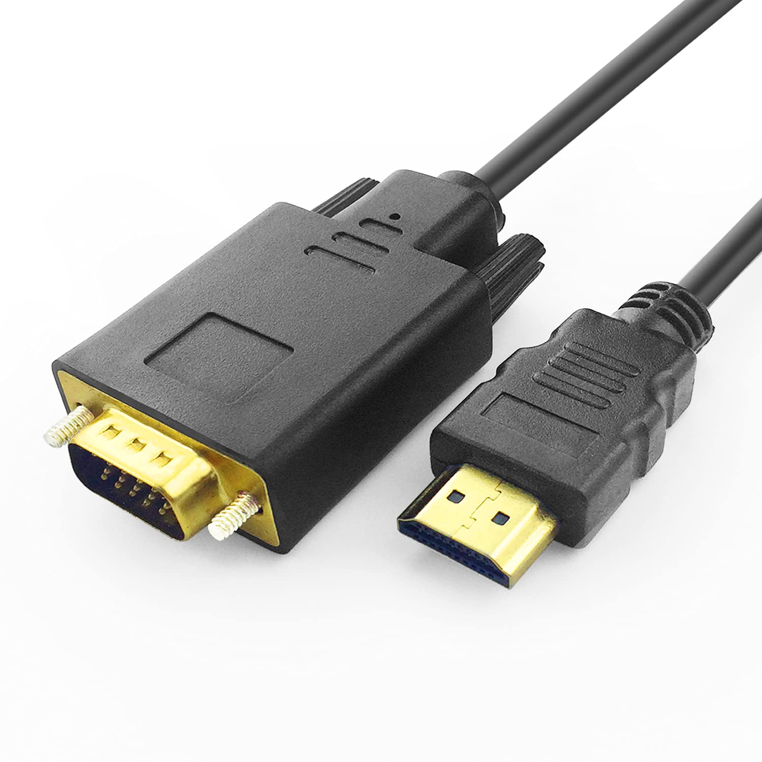PeoTRIOL HDMI to VGA Cable, 1080P HDMI Male to VGA Male M/M Video Converter Cord Adapter Compatible with hdmi Desktop, Laptop, D
