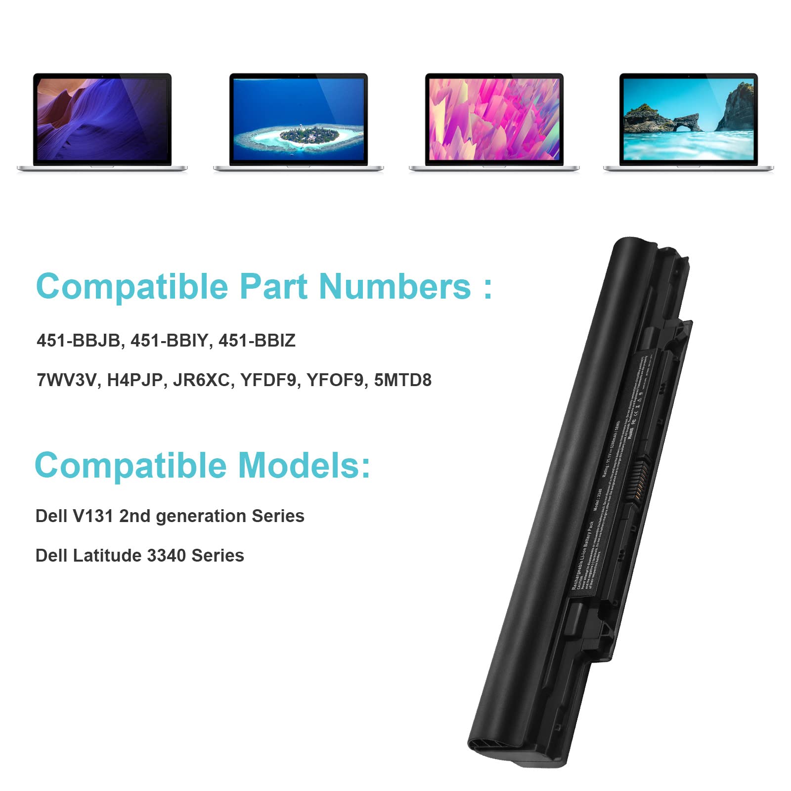 Fancy Buying Laptop Battery Dell V131 2nd Series Latitude 3340 3350 H4PJP 5MTD8