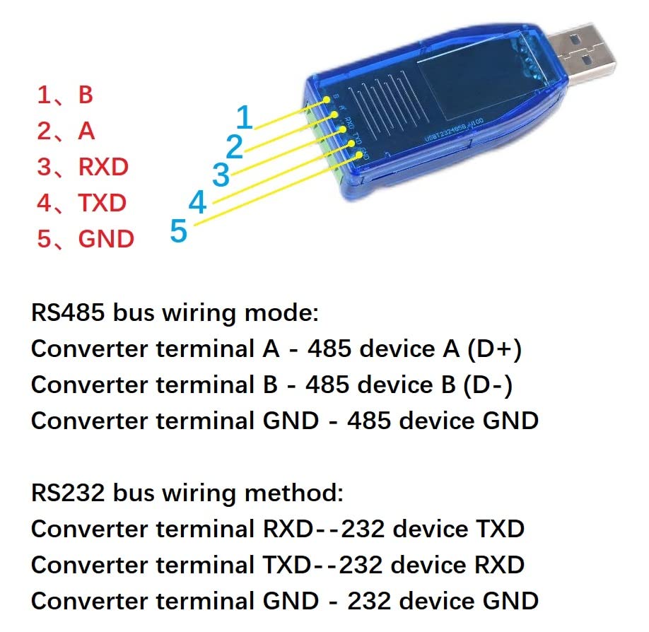 Wwzmdib Usb To Rs485 Rs232 Converter The Product Can Support Usb To Rs232 And Usb To Rs485, But The Two Functions Cannot Be Used