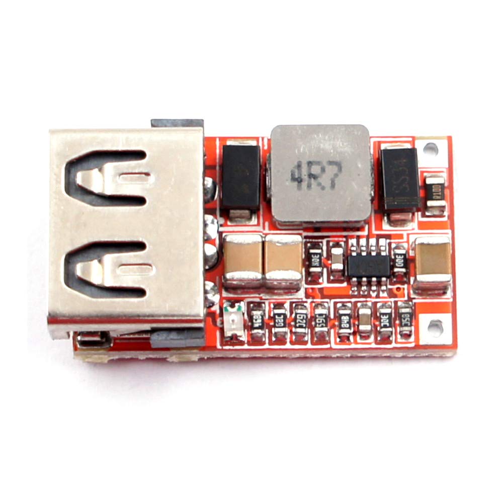 (5 Pack) 15W Usb 5V 3A Dc Buck Voltage Step Down Module 9V 12V 18V Input Synchronous Rectification 97.5% Efficiency