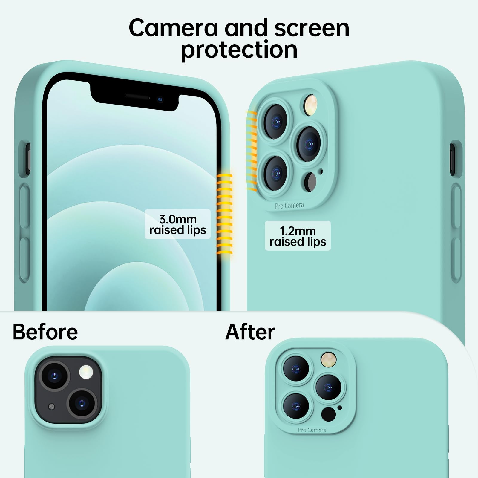 Kiresen Designed For Iphone 12 Pro Max Case With Screen Protector   Upgraded Camera Protection   Wireless Charging Compatible