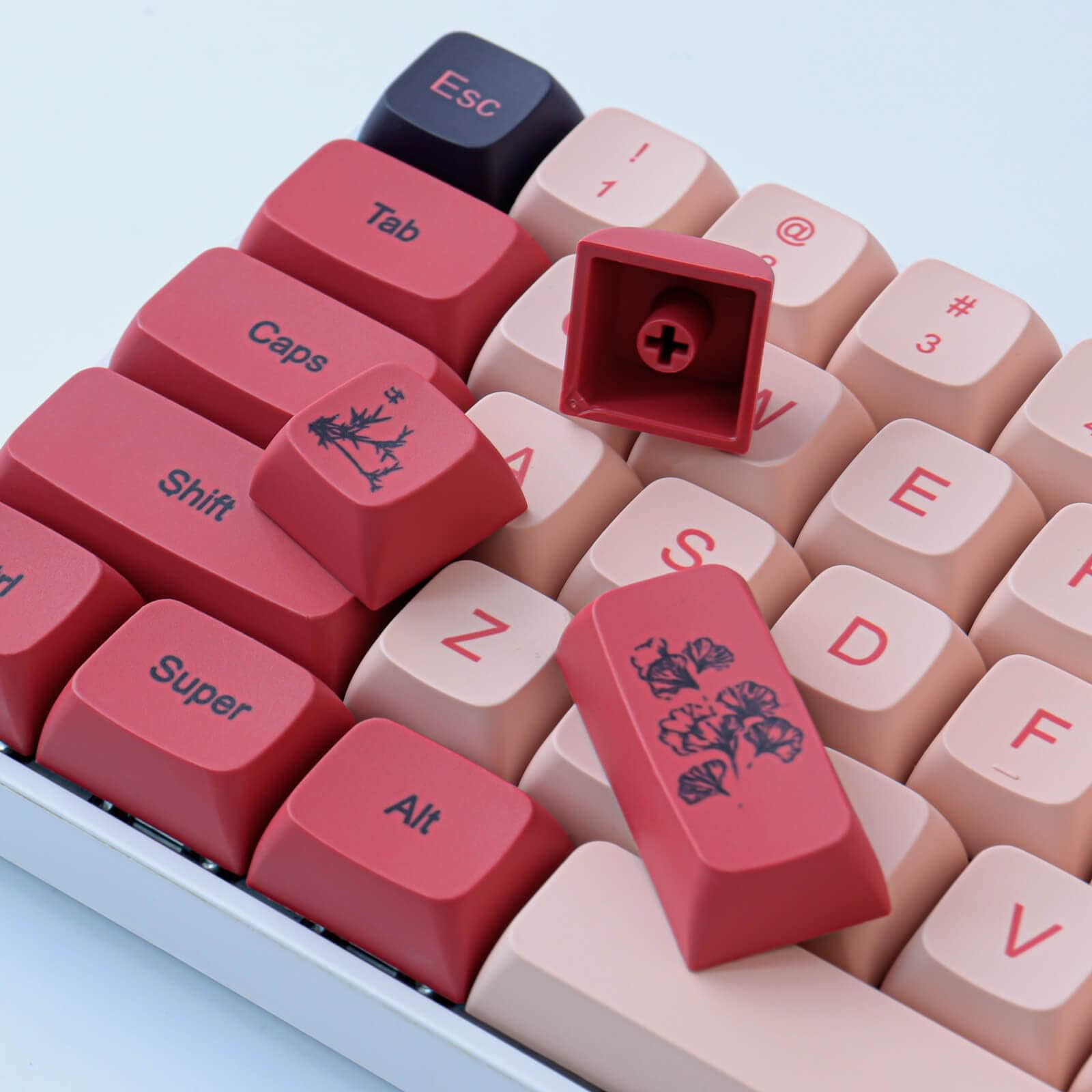 Tsungup Pbt Keycaps,Xda Profile Keycaps 148 Keys Dye Sublimation Cute Pink Custom Keycaps Set For Ansi Layout Cherry Mx Switches