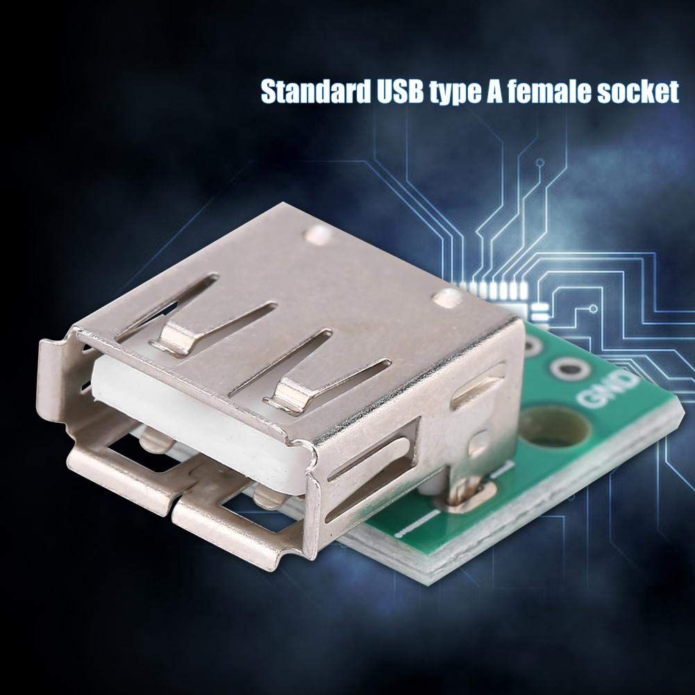 Usb Type A Female Socket Breakout Board 4 Pins 2.54Mm Pitch Adapter Usb To Dip Board For Diy Usb Power Supply, Breadboard Design
