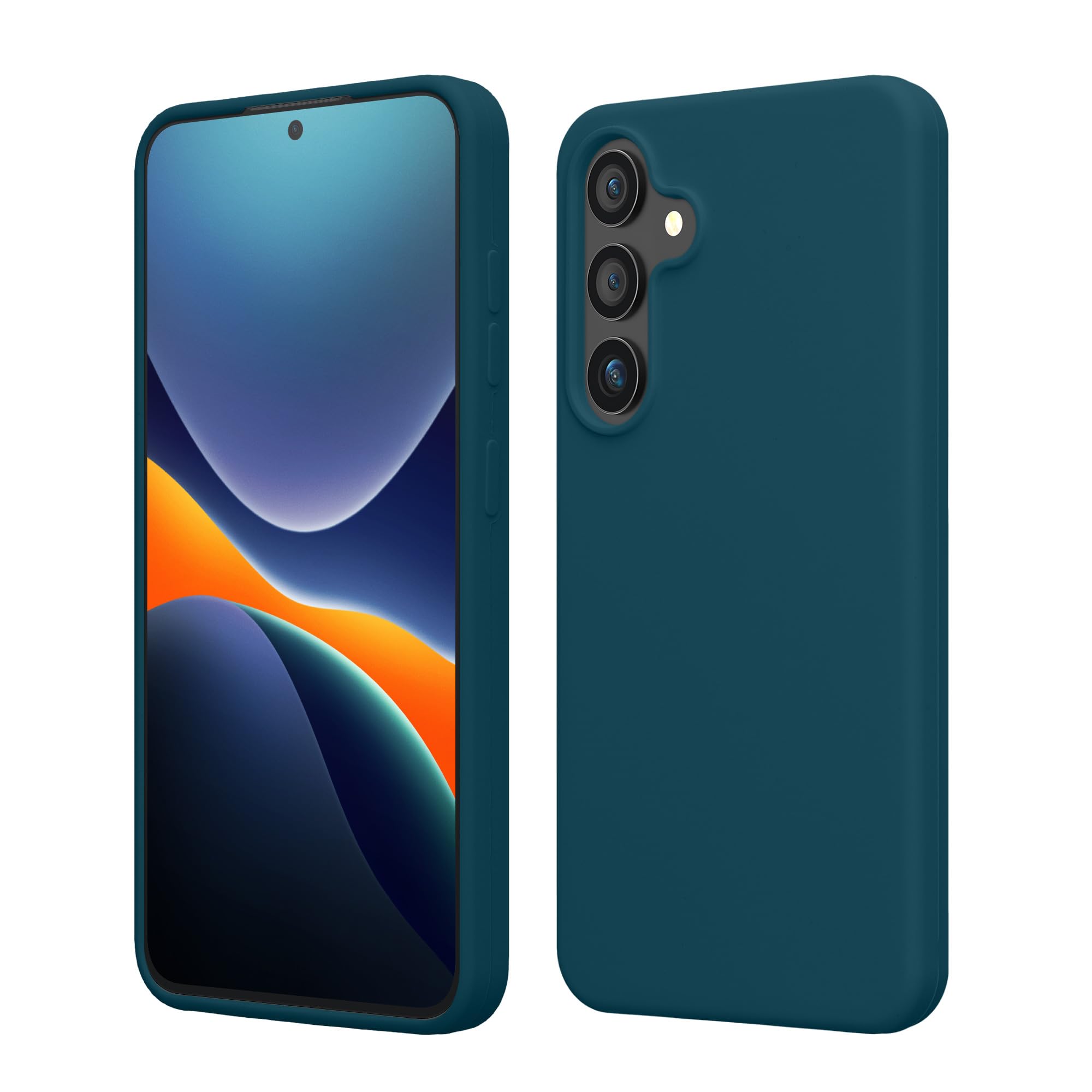 kwmobile Case Compatible with Samsung Galaxy S25 Plus Case - TPU Silicone Phone Cover with Soft Finish - Teal Matte