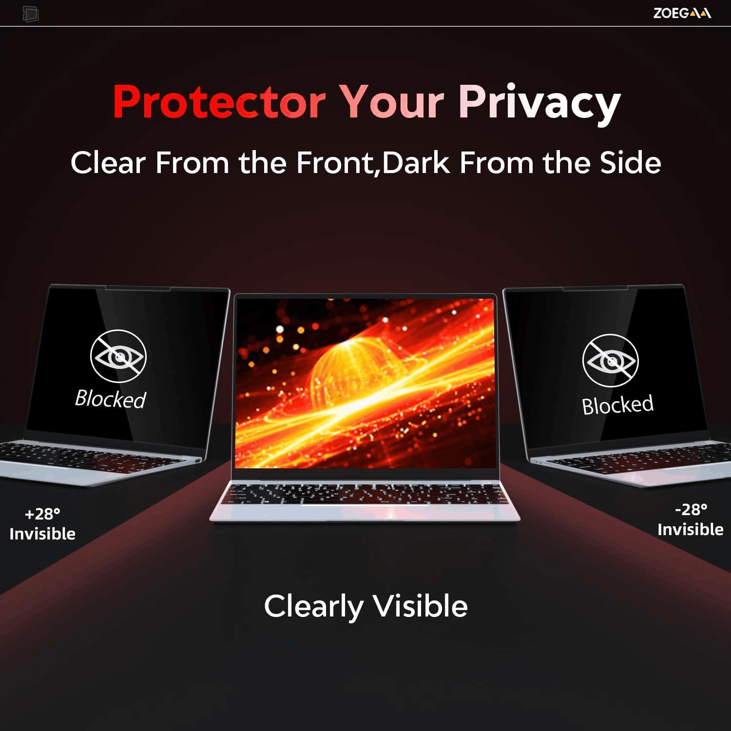 Zoegaa Privacy Screen 13.3 Inch,Magnetic Laptop Privacy Screen 13.3 For 16:10, Factory Has Been Focusing On The Research And Pro