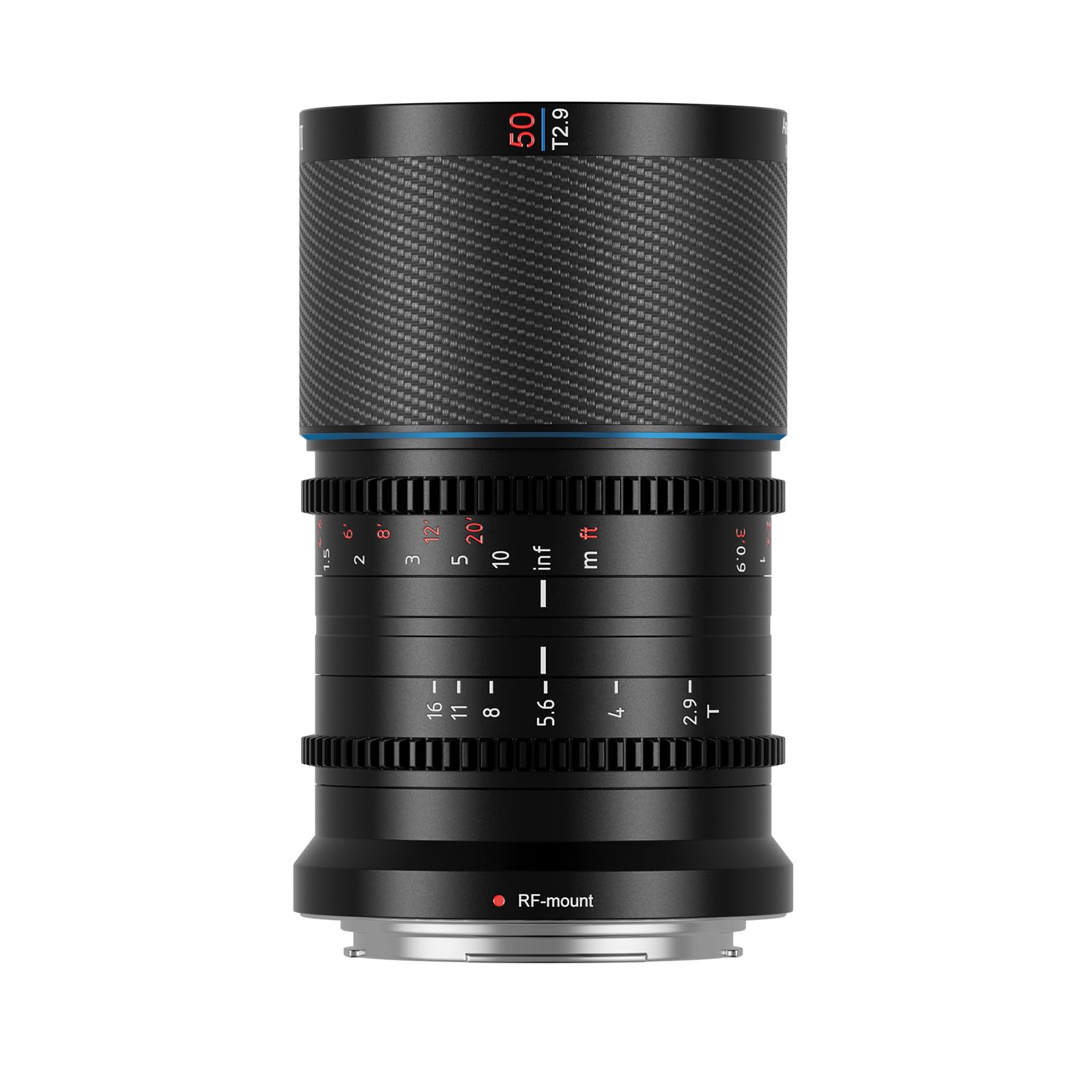 Sirui Saturn 50Mm T2.9 1.6X Full Frame Carbon Fiber Anamorphic Lens, Cine Lens For Rf Mount Cameras, Less Than 500G (Neutral Flare)