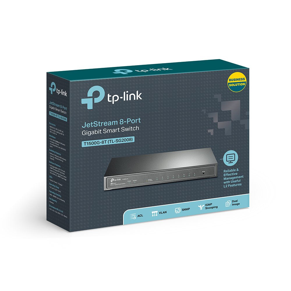 Tp-Link 8 Port Gigabit Switch | Smart Managed Switch | Desktop | Limited Lifetime Protection | 802.3Af Poe Or Direct Dc Powered