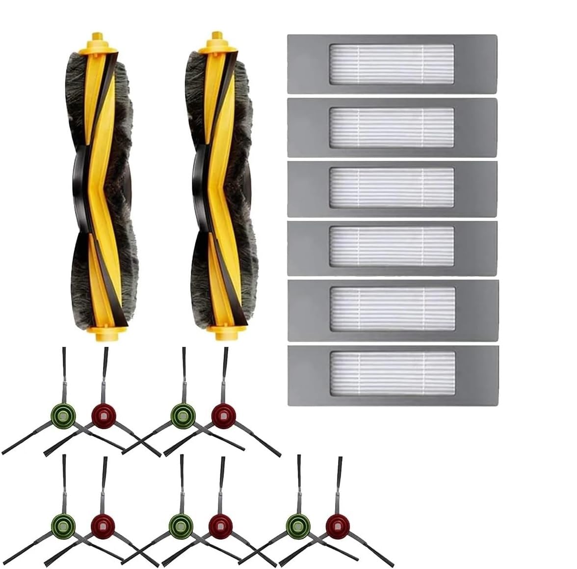 Replacement Parts For Vacuum Ecovacs DEEBOT OZMO 920 950 T8 AIVI Max T9 T5 N5 N7 N8+ N8 Pro DX55 DX93 DJ65, 2 Main Roller Brush,