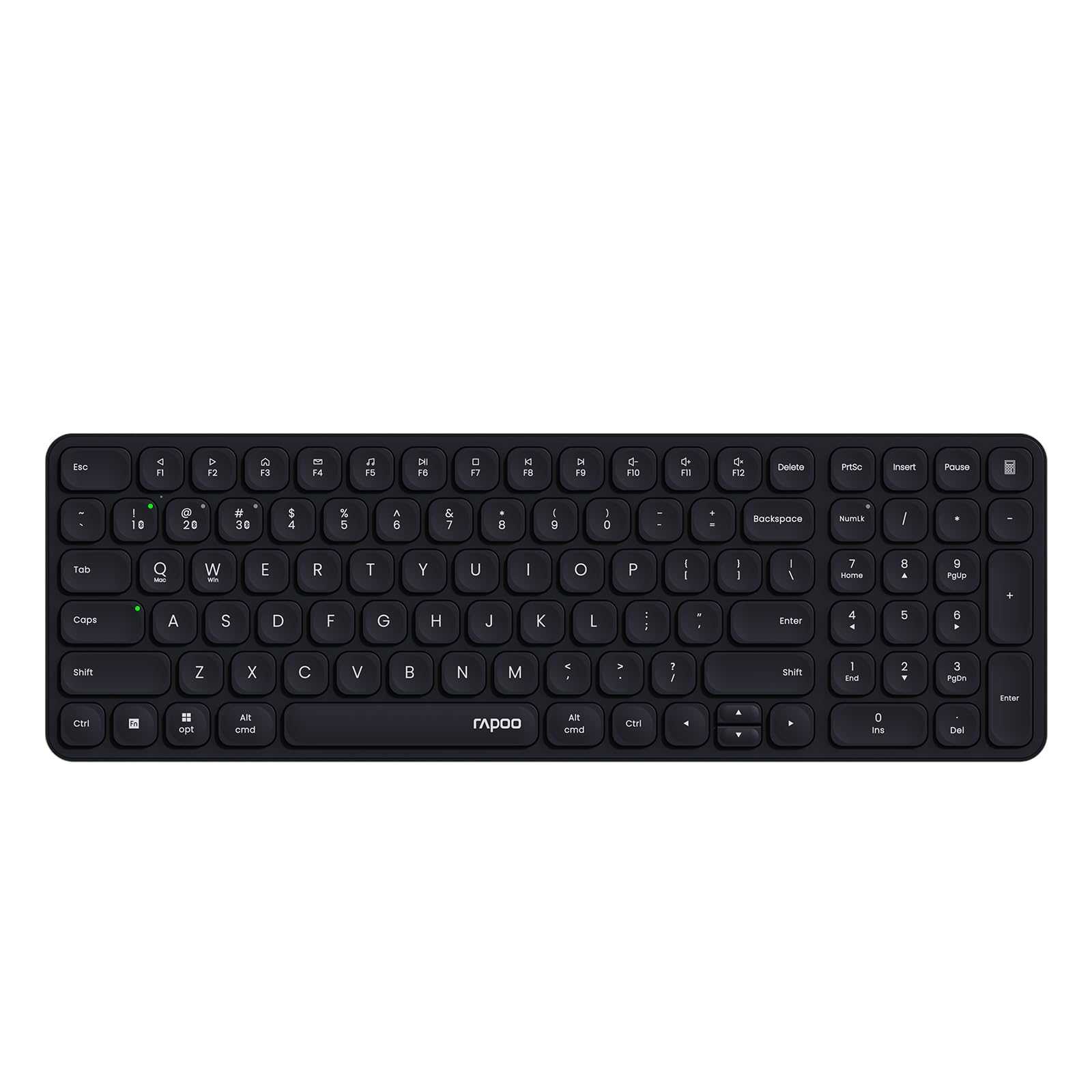 Rapoo E9310M Wireless Keyboard for Mac/iPad/PC, MultiDevice Bluetooth Keyboard with Number Pad, LowProfile, Quiet Typing, 99K