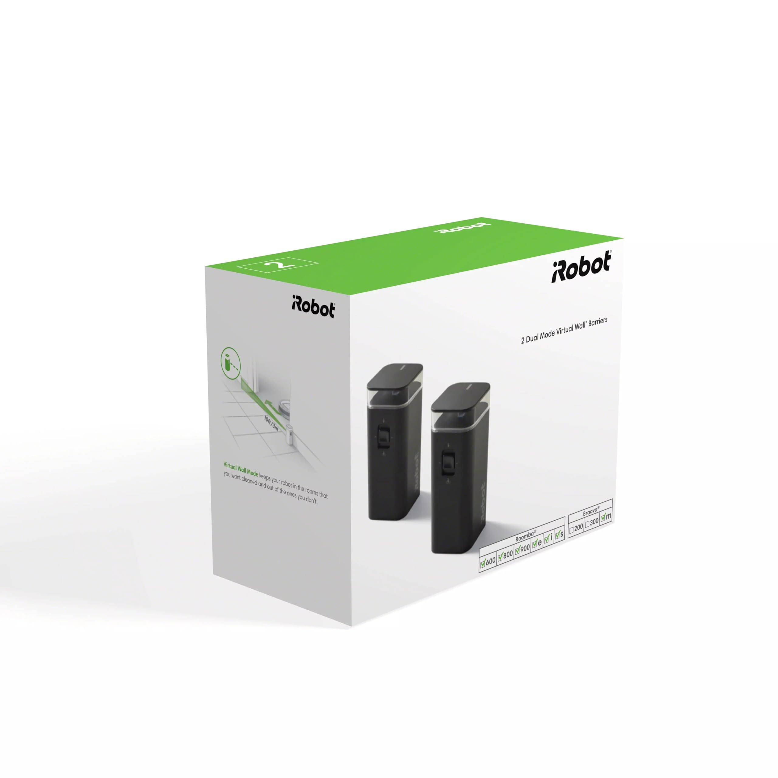 Irobot Authentic Replacement Parts   Dual Virtual Wall, 2 Pack, Compatible With All Roomba 600 Series, 614, 675, 692, 694, E Ser