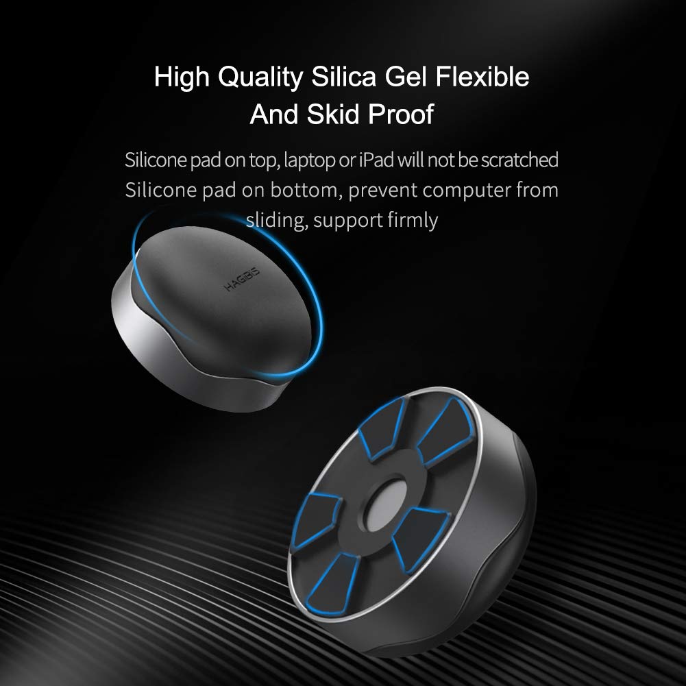 Laptop Cooling Pad, Hagibis Ergonomic Laptop Stand Small Invisible Cooler Ball Portable Magnetic Foot Heat For Macbook Pro Computer