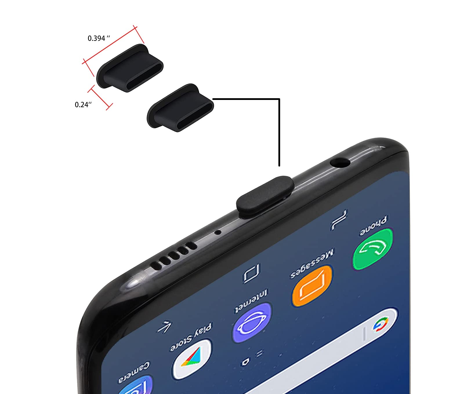 LEZE Silicone USB C Dust Plugs Anti Dust Covers for iPhone 15 Samsung Galaxy Pixel Type-C Ports