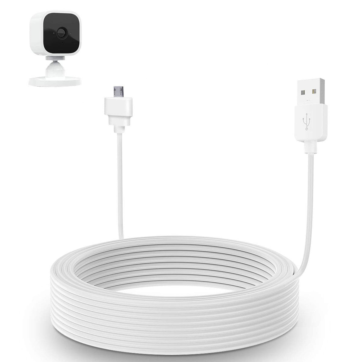 Koroao 20Ft/6M Usb Charging Cbale For Blink Mini, Power Supply Extension Charger Cable Comepatible With Blink Mini Indoor Plug I