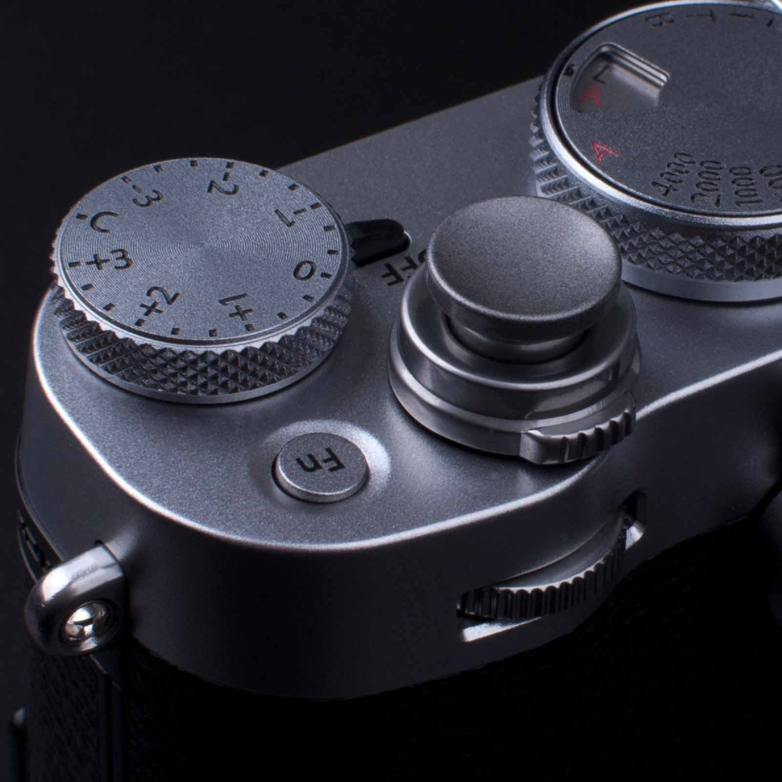 Vko Gray Metal Soft Shutter Release Button,Delicate Camera Shutter Button 11Mm Concave 10Mm Convex Surface(2 Pack)