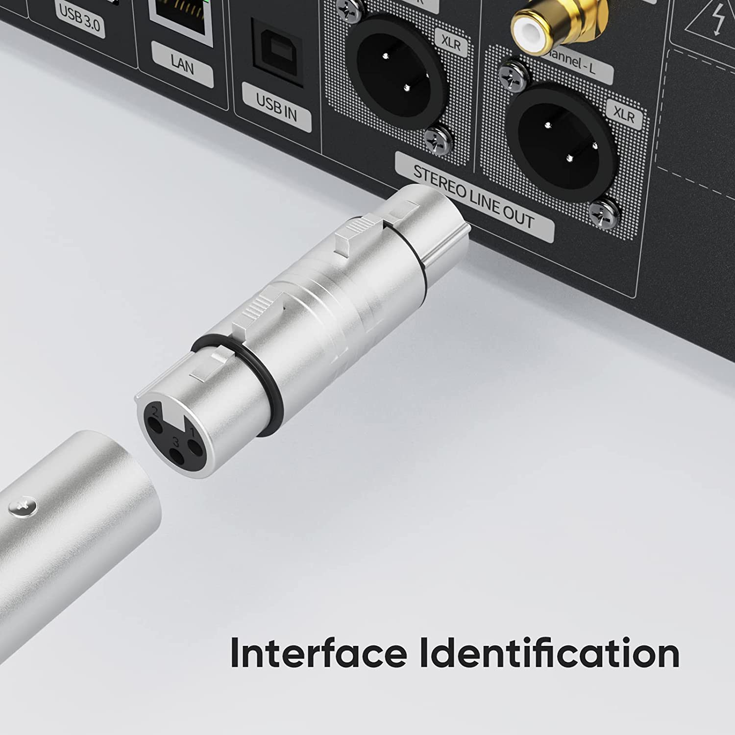 Cablecreation [4 Pair Xlr Male To Male & Xlr Female To Female 3Pin Adapter Connector Compatible With Microphone,Mixer,Silver