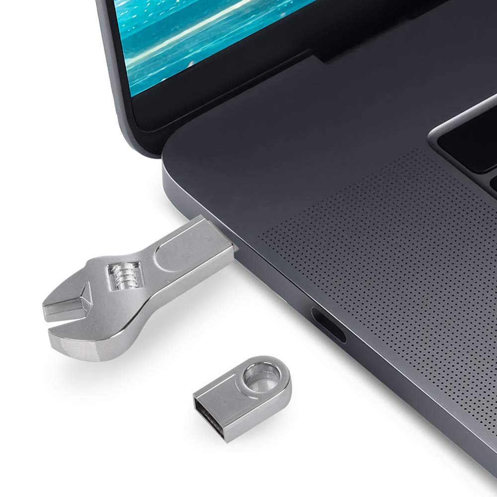 Aretop Novelty Flash Drive 32Gb, Usb2.0 Miniature Spanner Shape Cute Usb Flash Drive Thumb Drives Cool Memory Stick Pen Drive Gi