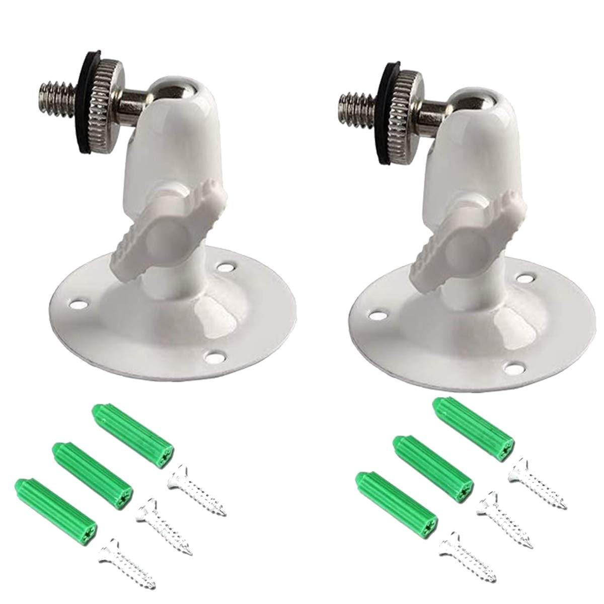 Lylgo (Pack Of 2) Camera Bracket Mount Metal Outdoorindoor Use Security Housing Bracket For Cctv Suvellicance System White Mount