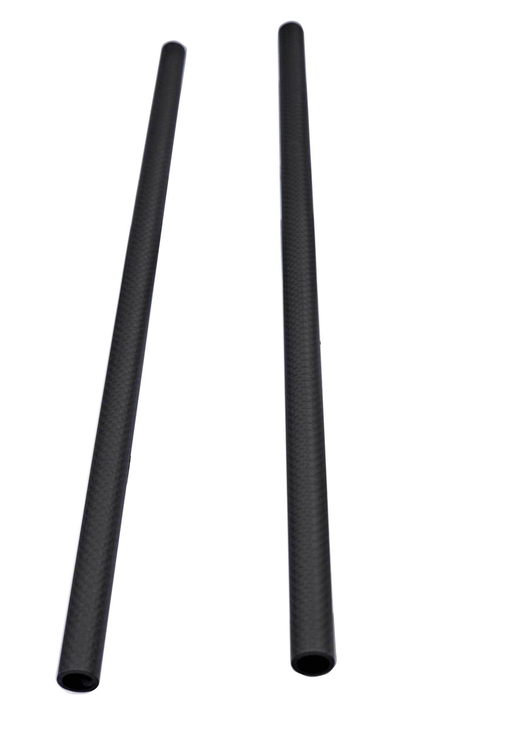 (2 Pcs) 40Cm 16 Inch Carbon Fiber Light Weight 15Mm Rods For Rail Rod Support Systems, Fits 15Mm Mattebox, Follow Focus Shoulder