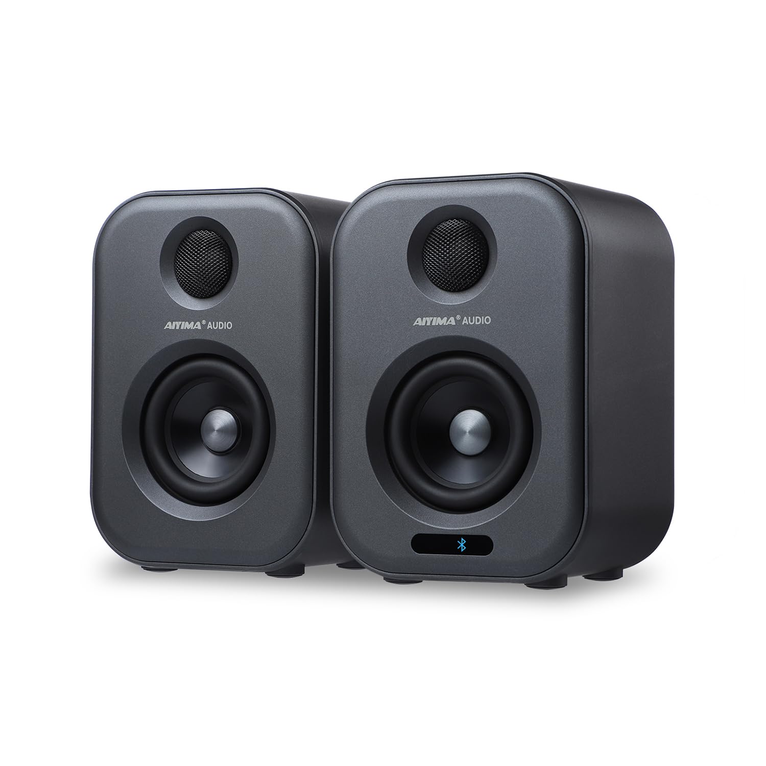 Aiyima S400 80 Watt 2.0 Channel Home Audio Active Bookshelf Speakers With Bluetooth/Optical/Rca/Usb Input For Tv,With Woofer, Ho