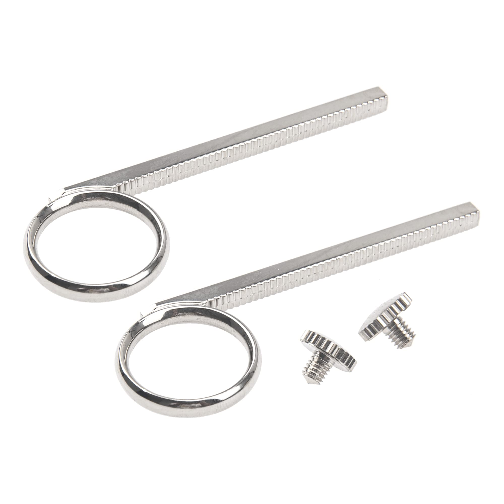 2Set Yootones Trumpet Slide Finger Ring With Fix Screw Kit Compatible With Trumpet Repairing Accessories (Silver)
