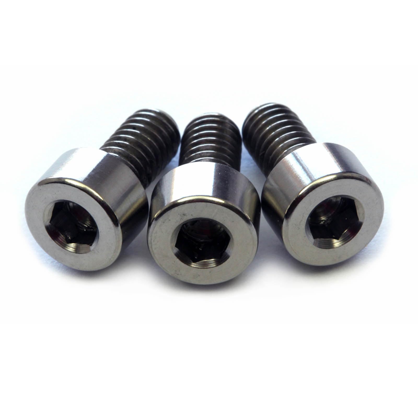 Titanium Screws (3) - Floyd Rose Style Guitar Locking Nut Screws Set - MonsterBolts (Qty 3, Titanium)