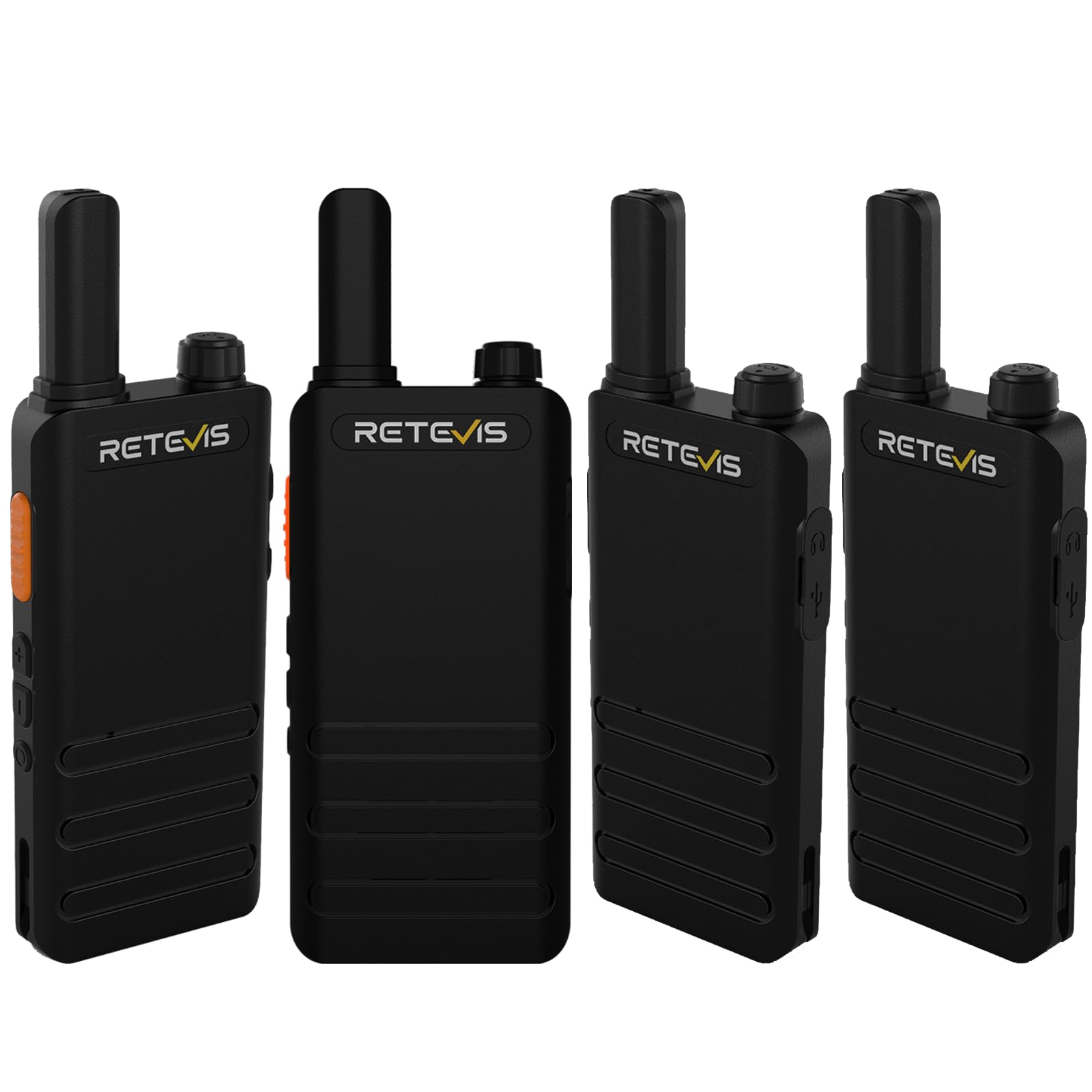 Retevis Rt22P,New Version Of Rt22(2.0),Rechargeable Walkie Talkies For Adults,Compact Frs Two Way Radios,Vox Handsfree,1620Mah Large Battery,Usb C Charger,2 Way Radio For Small Store Hotel(4 Pack)