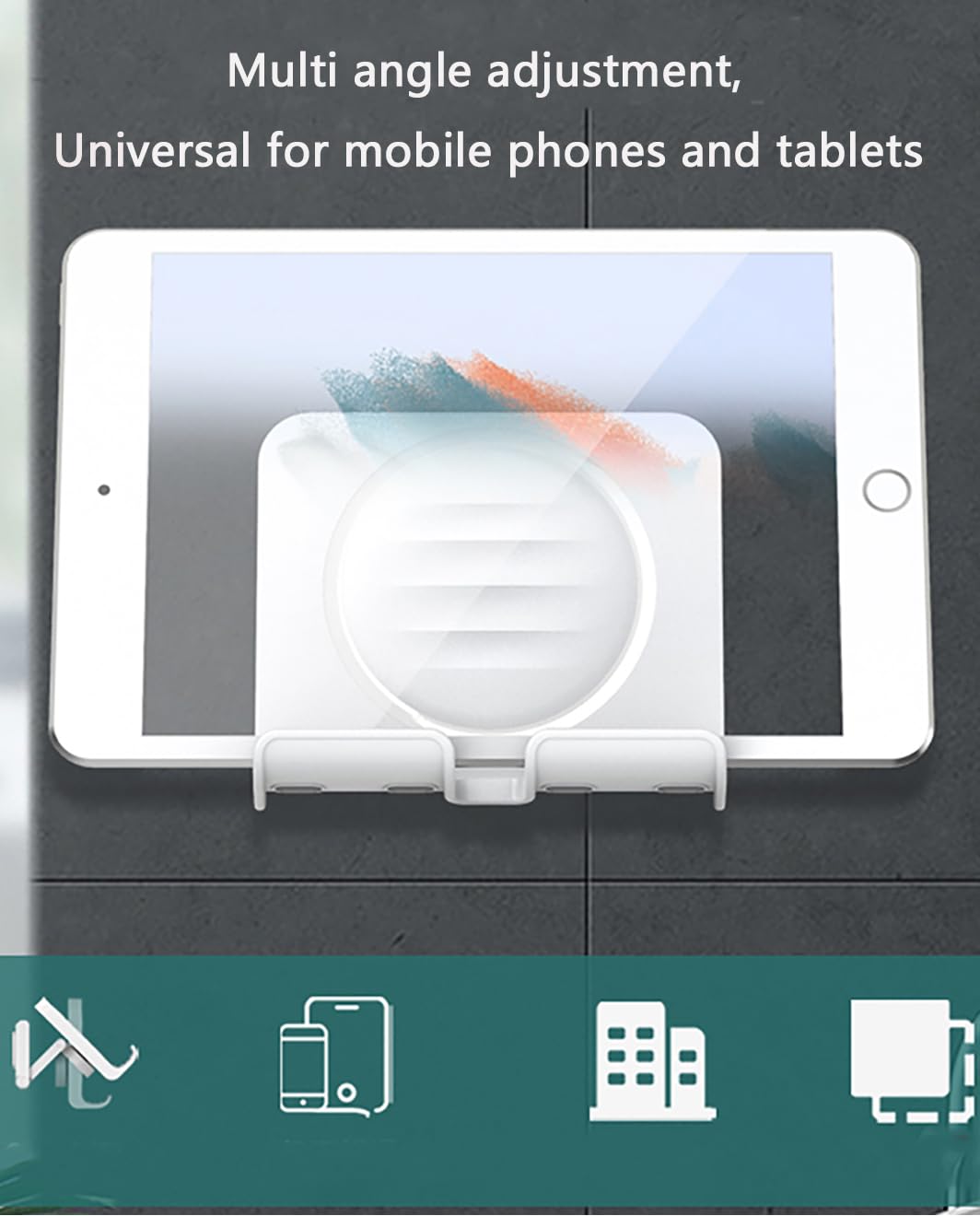 Biceuki Shower Phone Holder Upgraded Adjustable Tablet Wall Mount Phone Holder, For Kitchen Bathroom Dorm Bedroom, Compatible Wi