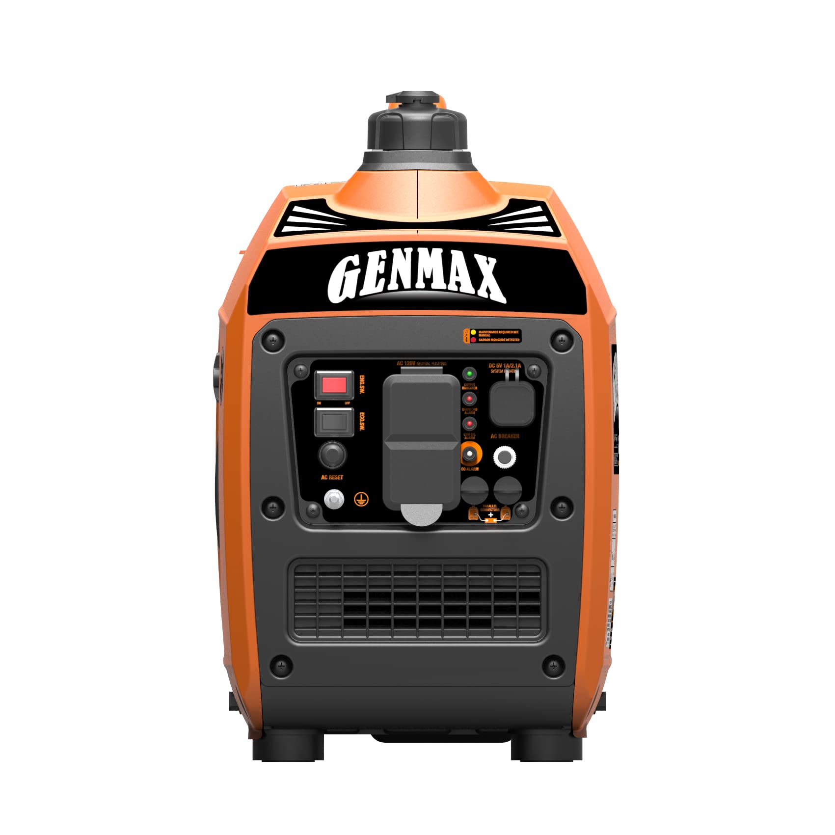 Genmax Portable Generator,1200W Ultra-Quiet Gas Engine, Epa Compliant, Eco-Mode Feature, Ultra Lightweight For Backup Home Use &