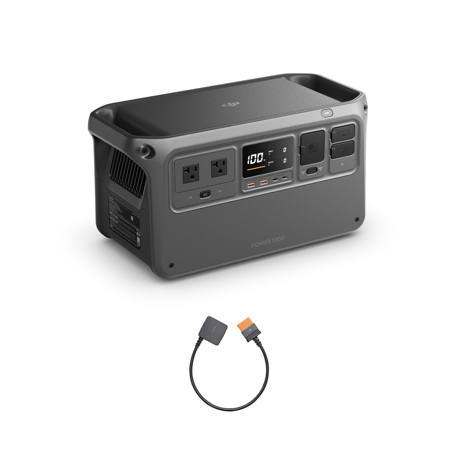 DJI Power 1000 Portable Power Station, 1024Wh Power Generator with Mavic 3 Series Fast Charge Cable, LiFePO4 Cell, Fast Charging