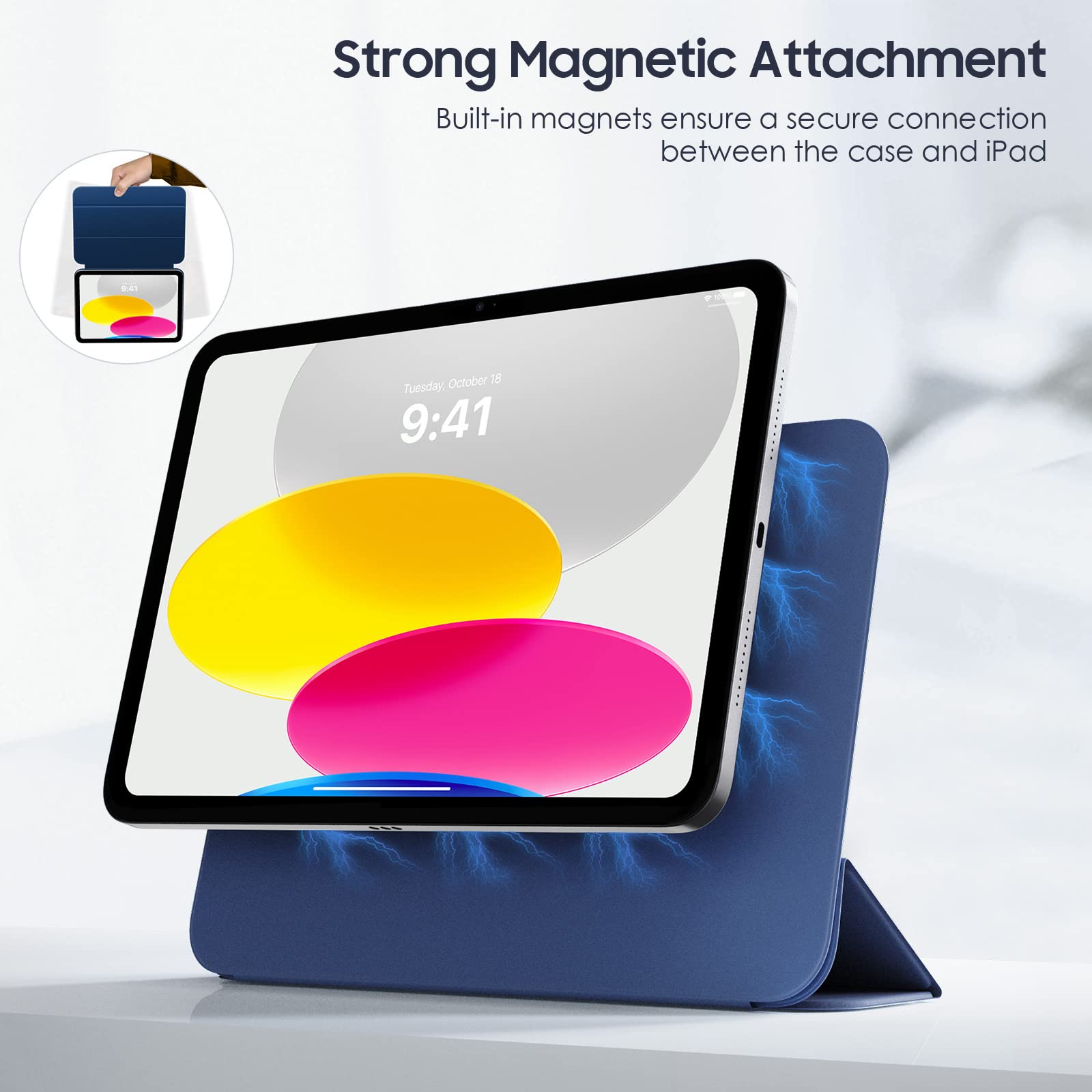 Timovo Magnetic Case For Ipad (A16) 11Th Generation 11 Inch 2025/Ipad 10Th Generation 10.9 Inch 2022, Smart Folio Magnetic Trifo