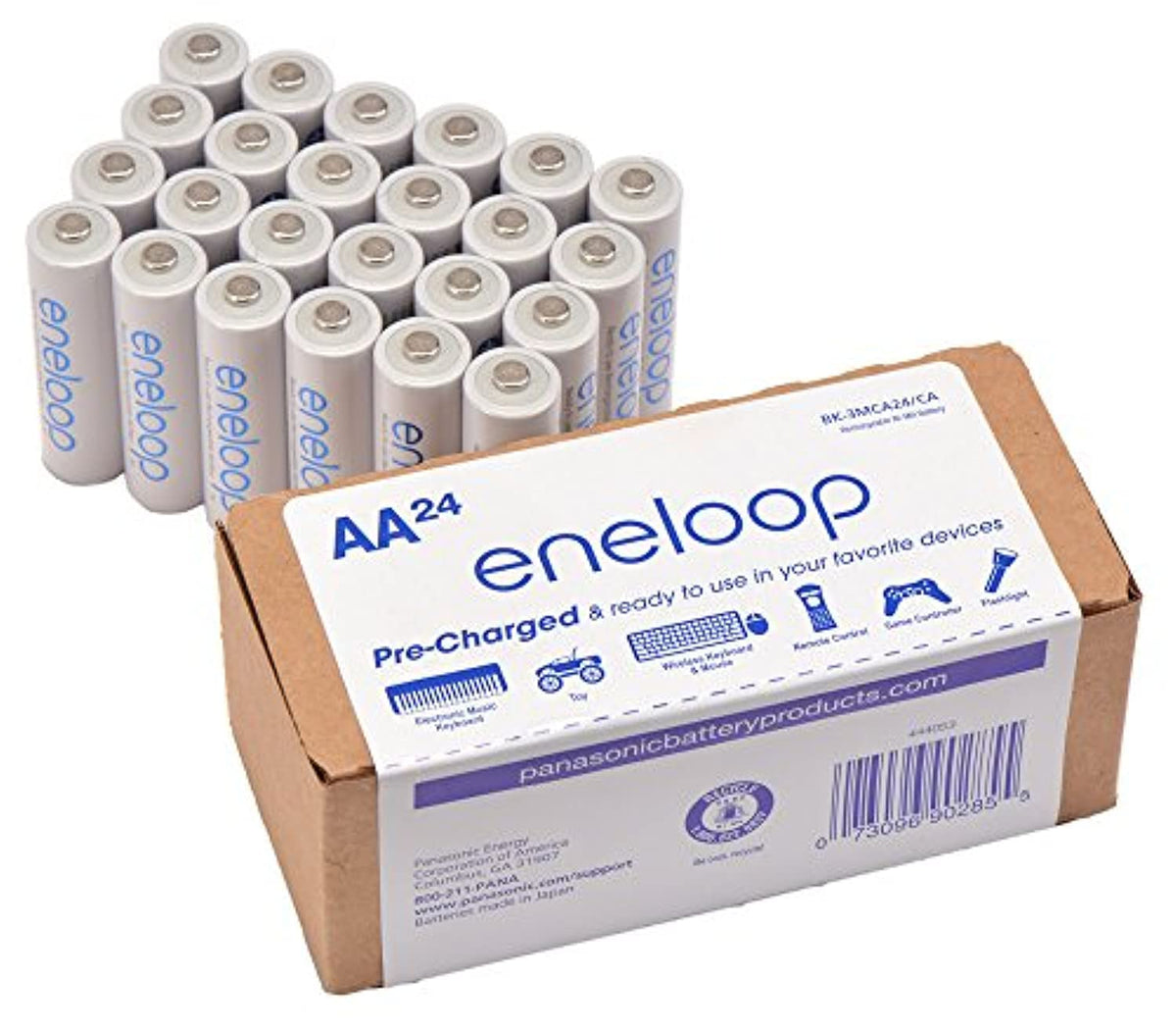 Eneloop Panasonic Bk 3Mca24/Ca Aa 2100 Cycle Ni Mh Pre Charged Rechargeable Batteries. 24 Battery Pack