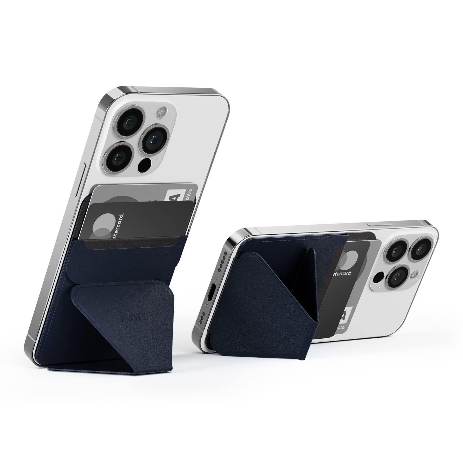 Moft Reusable Adhesive 4 In 1 Cell Phone Grip, Phone Stand, Card Holder, Adjustable Viewing Angles, Thin Design With Grip To Be
