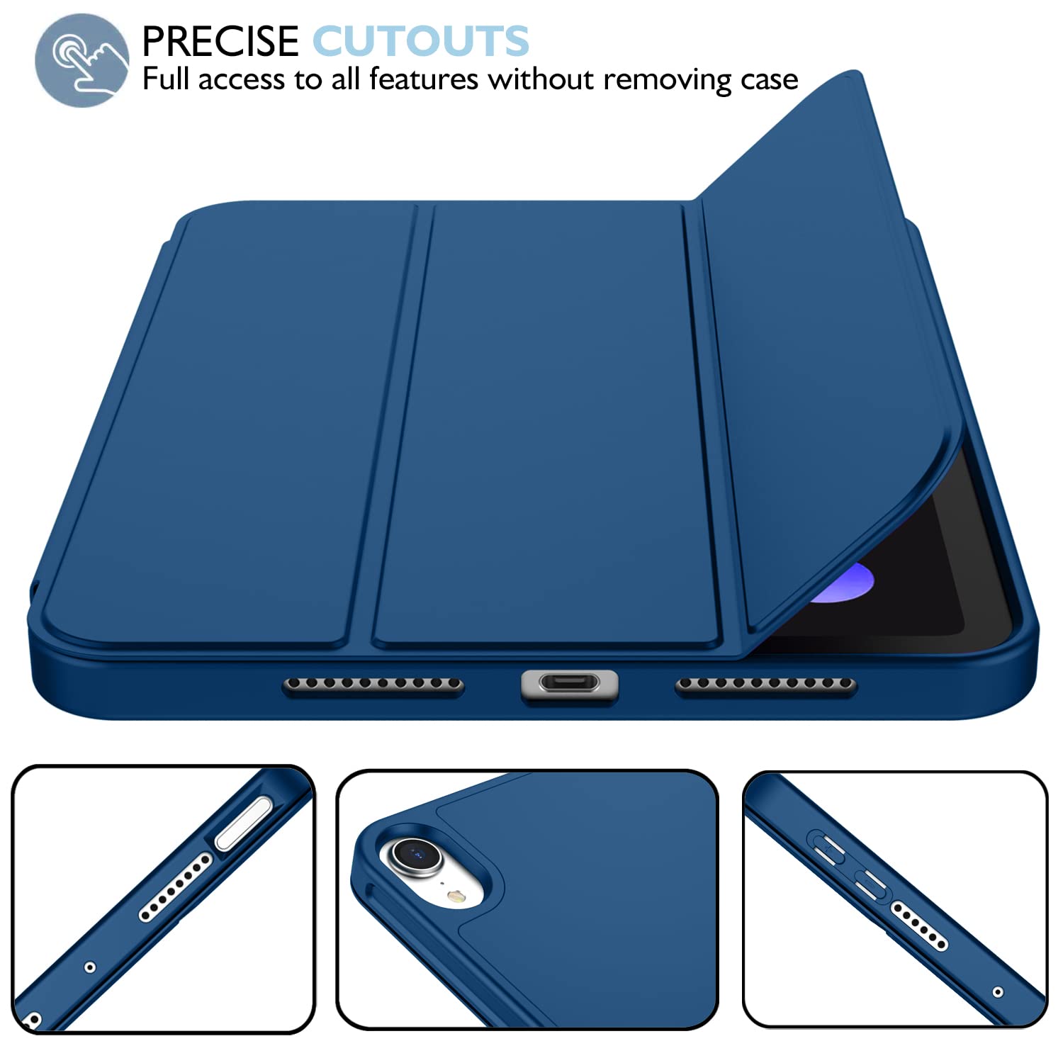 Imieet New Ipad Mini 6 Case (8.3 Inch,2021 Model), Ipad Mini 6Th Generation Case With Pencil Holder [Support Ipad 2Nd Pencil Cha