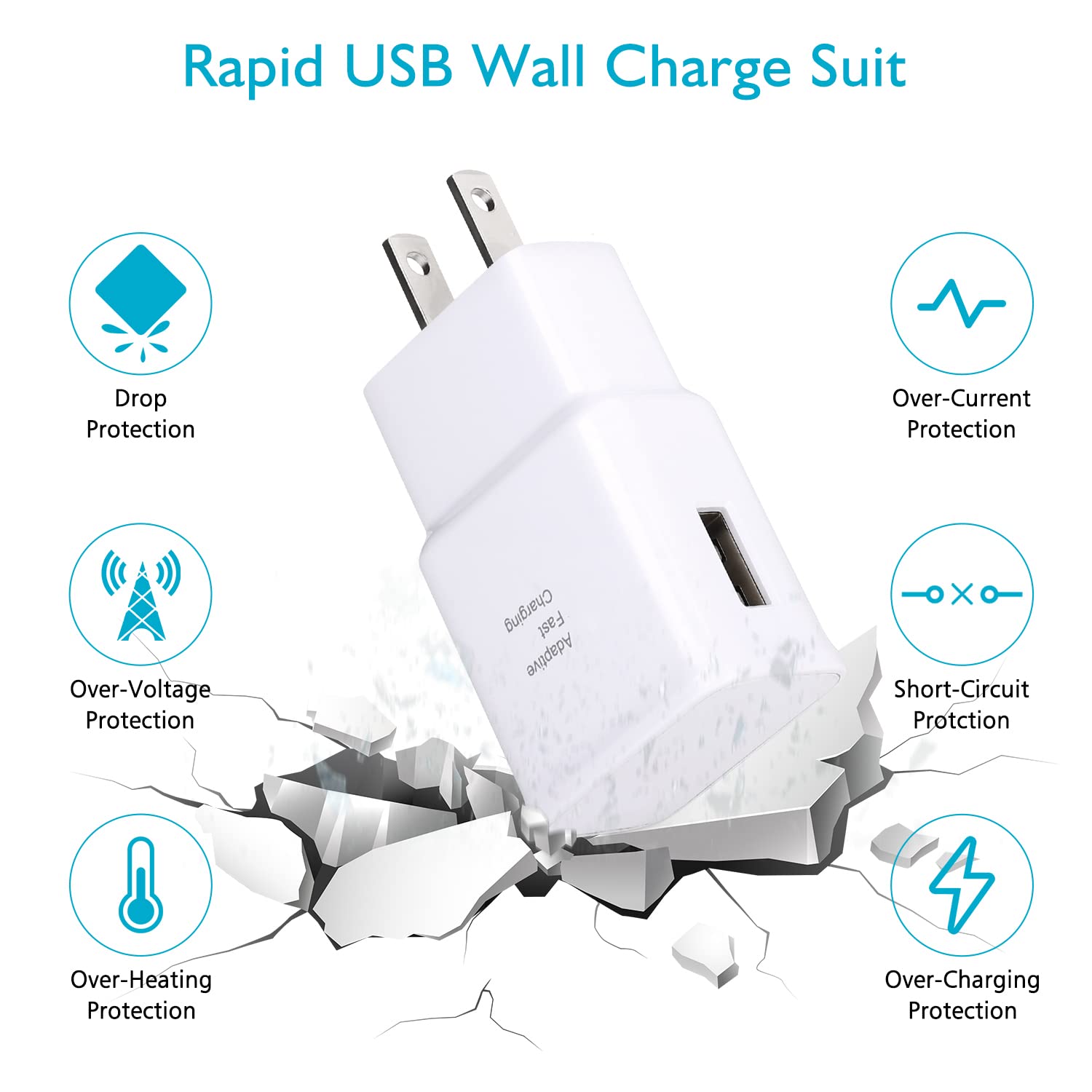 Samsung Charger Fast Charging, Android Phone Charger With 12Ft Cable For Samsung Galaxy S23/S23 Ultra/S22/S21/S20/S20+/S10/S10+/