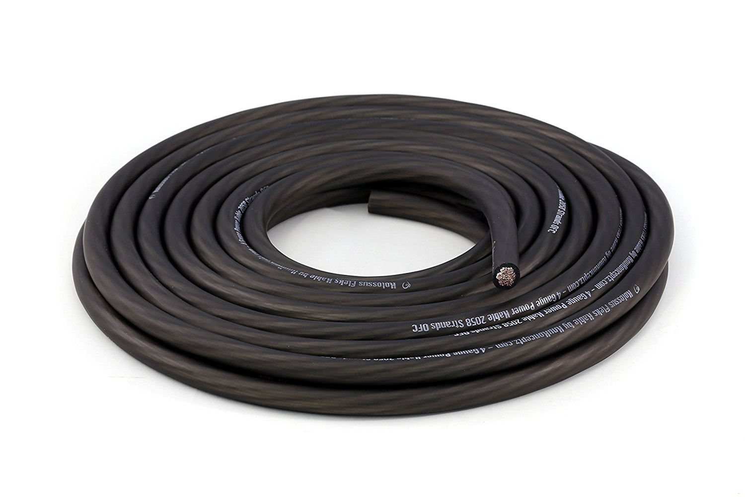 Knukonceptz Kolossus Flex Kable 4 Gauge Power Wire Black Ofc (Sold In 5 Foot Increments)