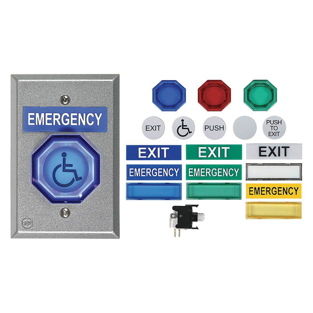 Safety Technology International Universal Button,Momentary,2 In.