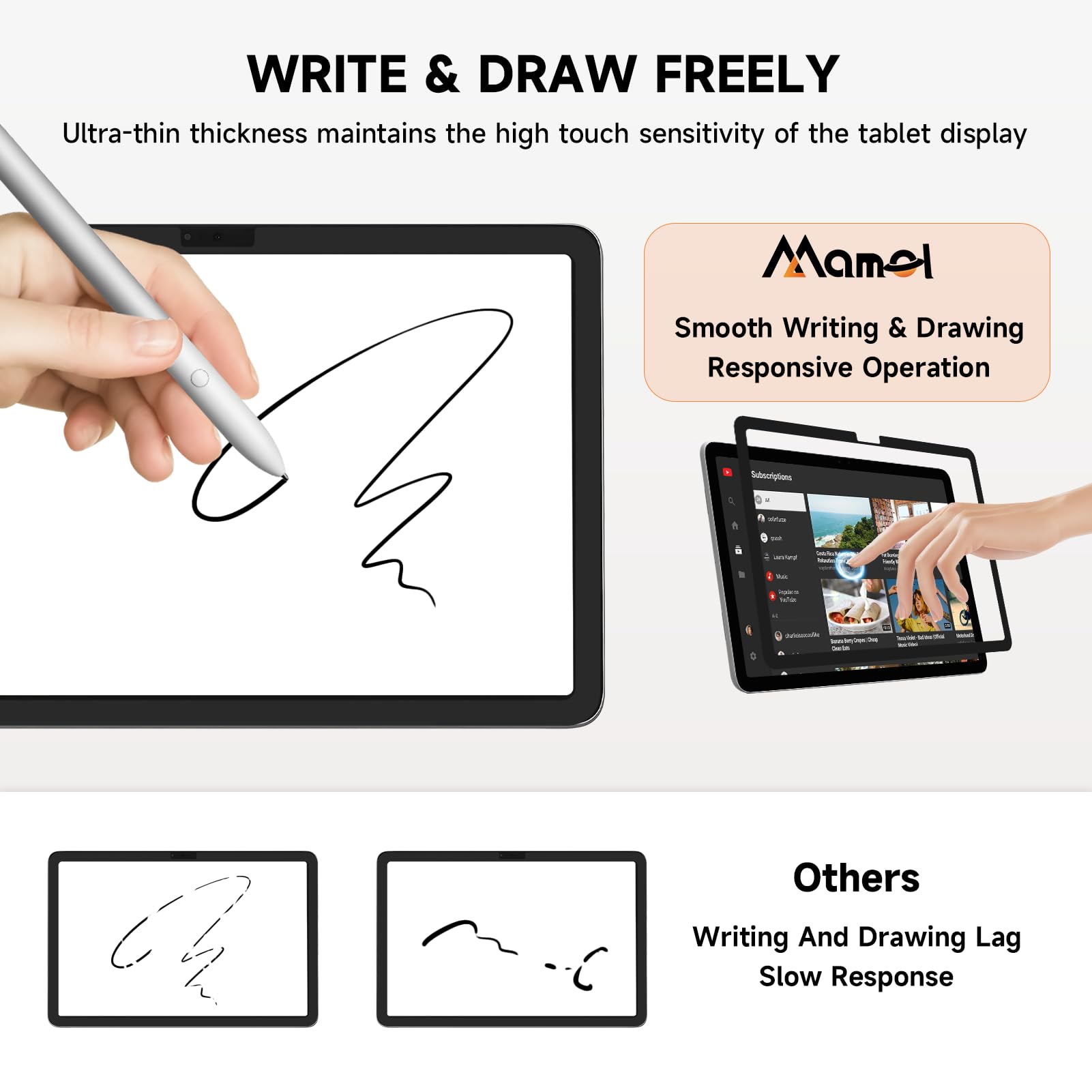 Magicsuction Paper Screen Protector For Google Pixel Tablet 11 Inch 2023, Write And Draw Like On Paper, Pixel Tablet 10.95'' Ant