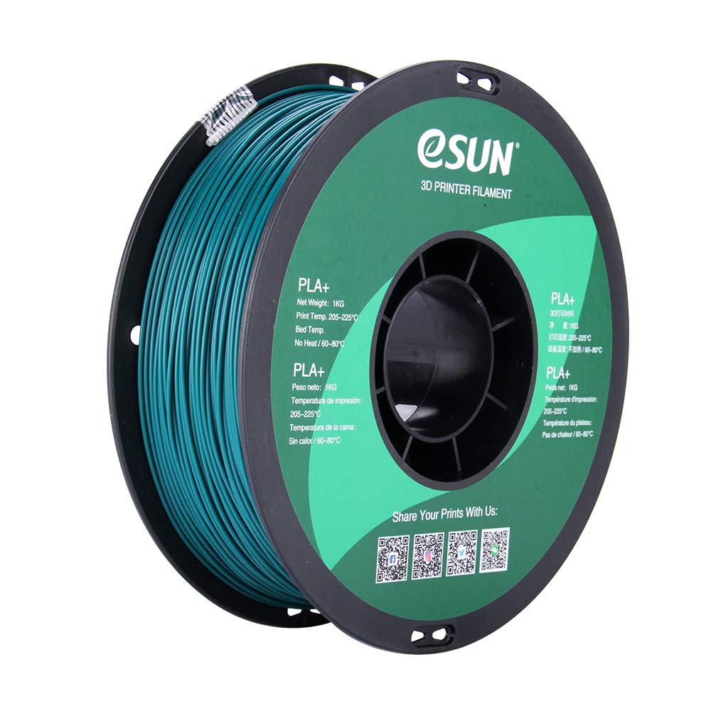 eSUN PLA PRO (PLA+) 3D Printer Filament, Dimensional Accuracy +/- 0.03mm, 1kg, Plastic Spool, 1.75mm, Green, (Pantone 323C)