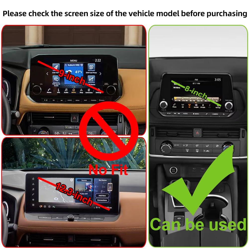 Mikeham Car Phone Holder For Nissan Rogue Auto Accessories[Only For 2021-2025 Rogue'S 8-Inch Touchscreen][Xx No Fit 9-In & 12.3-