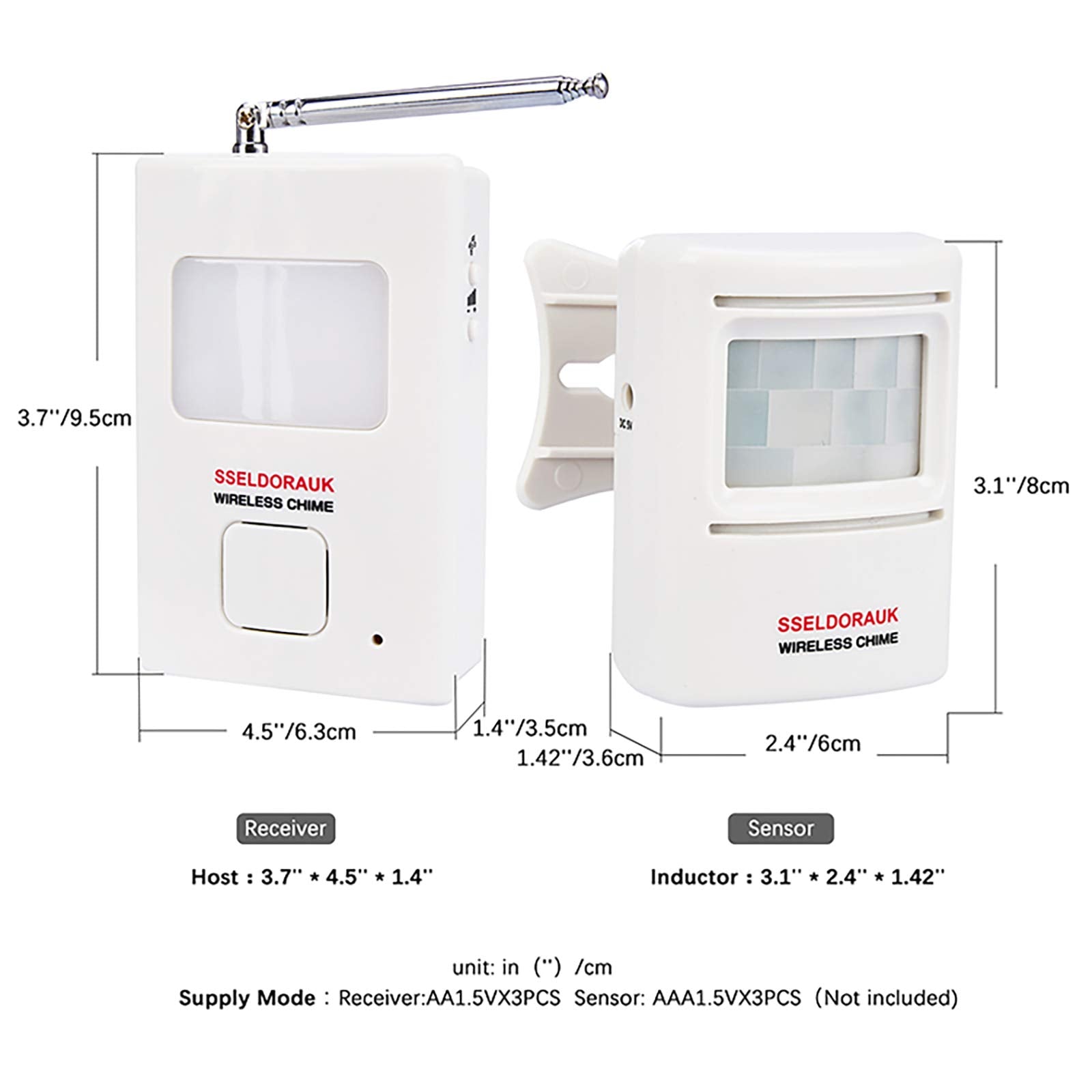 Dog Barking Alarm Motion Detector,Pir Wireless Human Body Walking Sensor Doorbell Door Security Alert System Device For Home Or