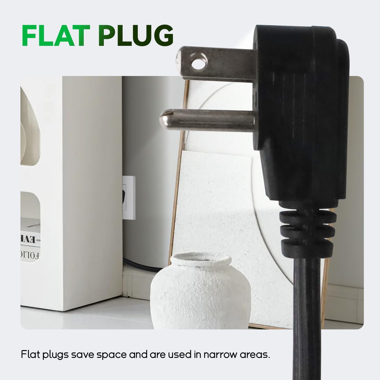 Ep 3 Ft Heavy Duty Appliance Extension Cord   14 Gauge 3 Prong Grounded Cable Wire, Ideal For Air Conditioners, Refrigerators, M