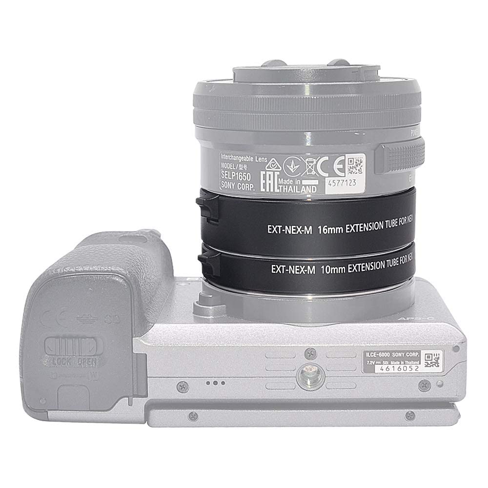 Venidice Ext Nex M Metal Auto Focus Macro Extension Tube Adapter Ring 10Mm 16Mm For Sny Mirrorless Nex E Mount Nex 3/3N/5/5N/5R/