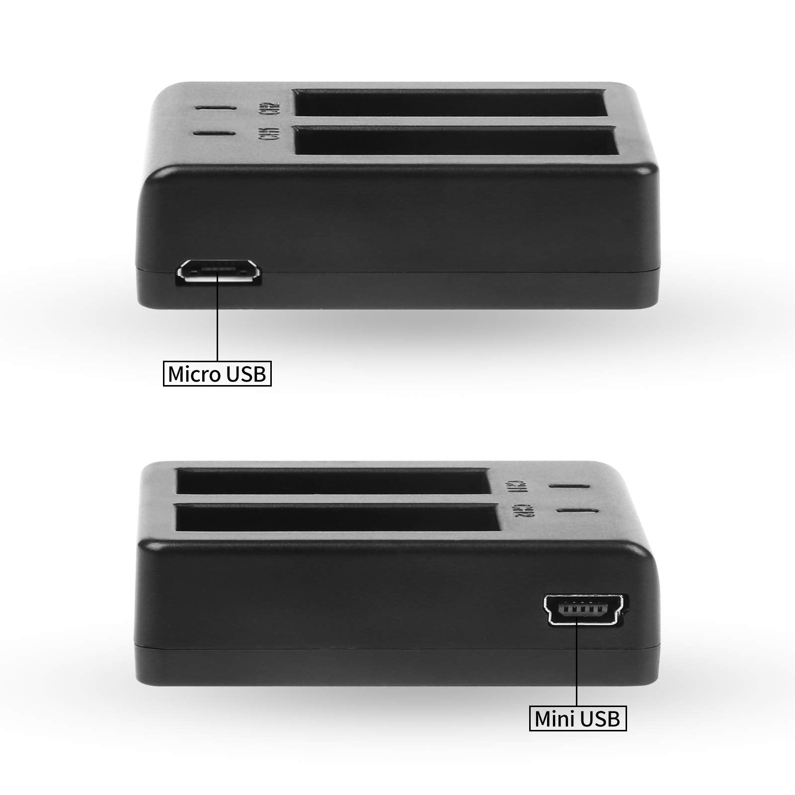 D&F Dual Battery Charger With 4 Pack Replacement Battery 3.7V 900Mah Li-Ion Compatible With Sjcam Sj4000 Sj5000 Sj6000 M10 Actio