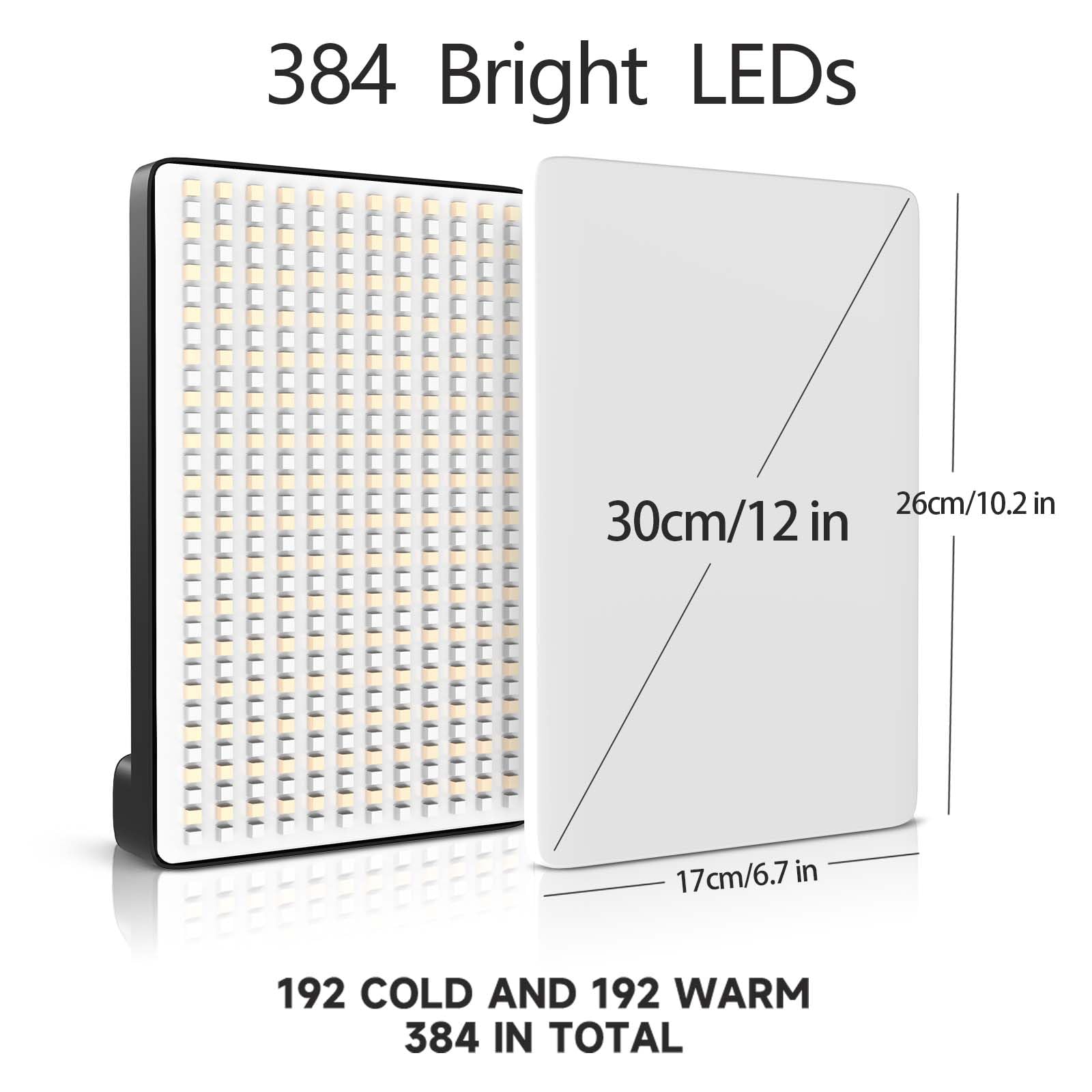 Led Desk Bi Color Video Light Key Light Studio Streaming Lights Panel Light With Desk Clamp C Clamp Stand 3800K 6500K Dimmable W