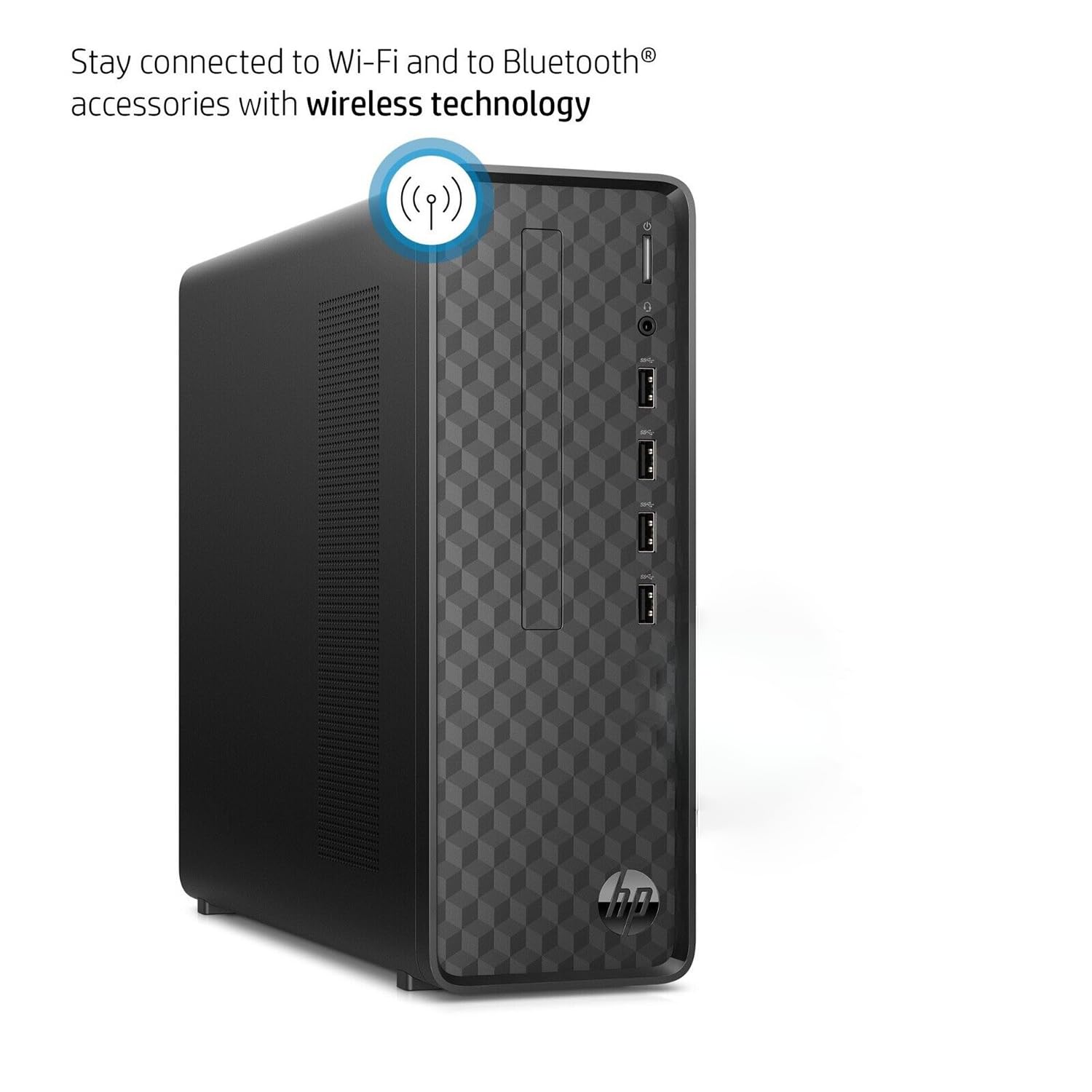 Hp Slim Desktop, Intel Core I3 10105 Processor, 12Gb Ddr4 Ram, 512Gb Pcie M.2 Ssd, Hdmi, Rj 45, Wireless Keyboard & Mouse, Wi Fi