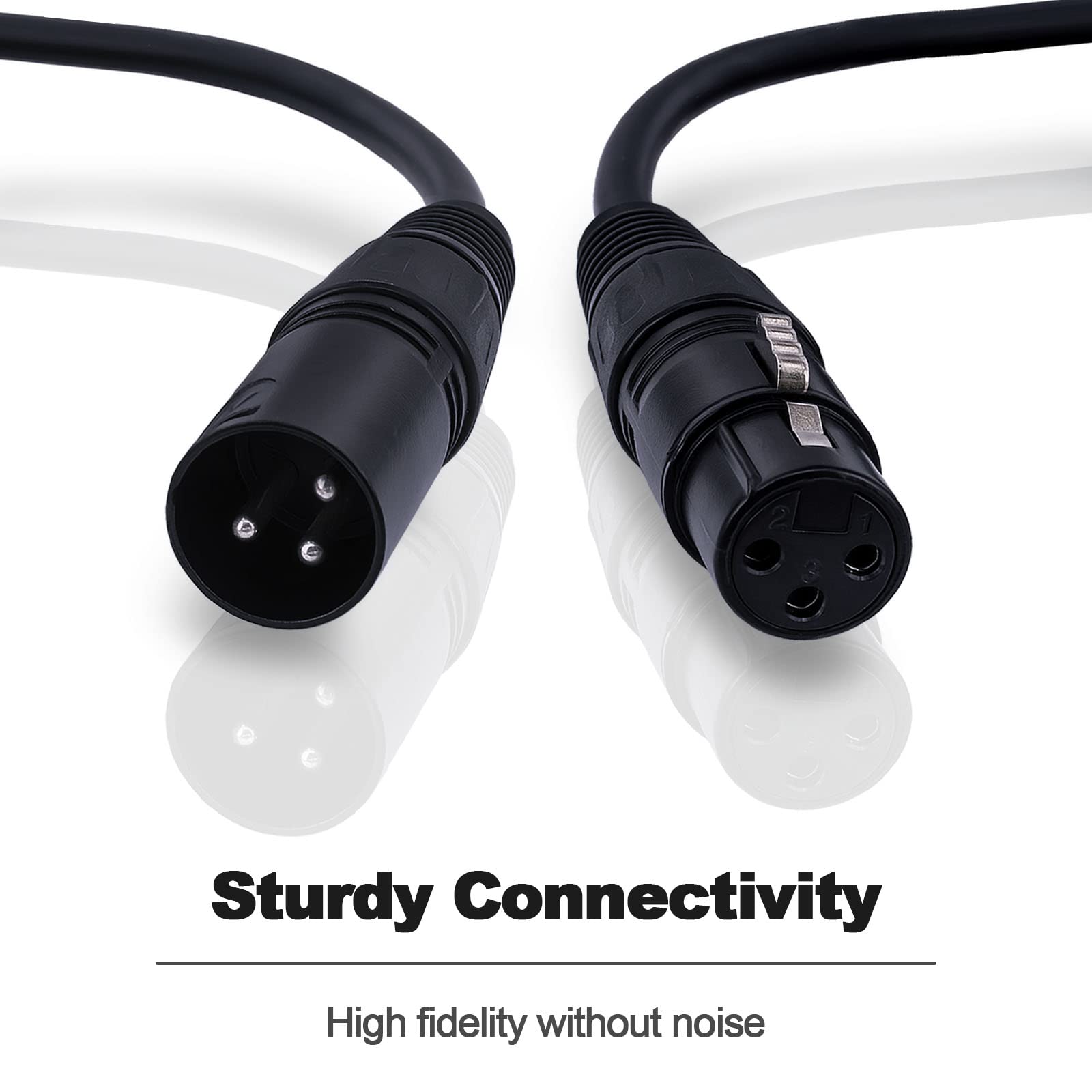 Kaunosta Xlr Audio Cable Microphone Cable 3 Pin Male To Female Balance Audio Xlr Microphone Extension Cable 1M 3Ft For Microphon