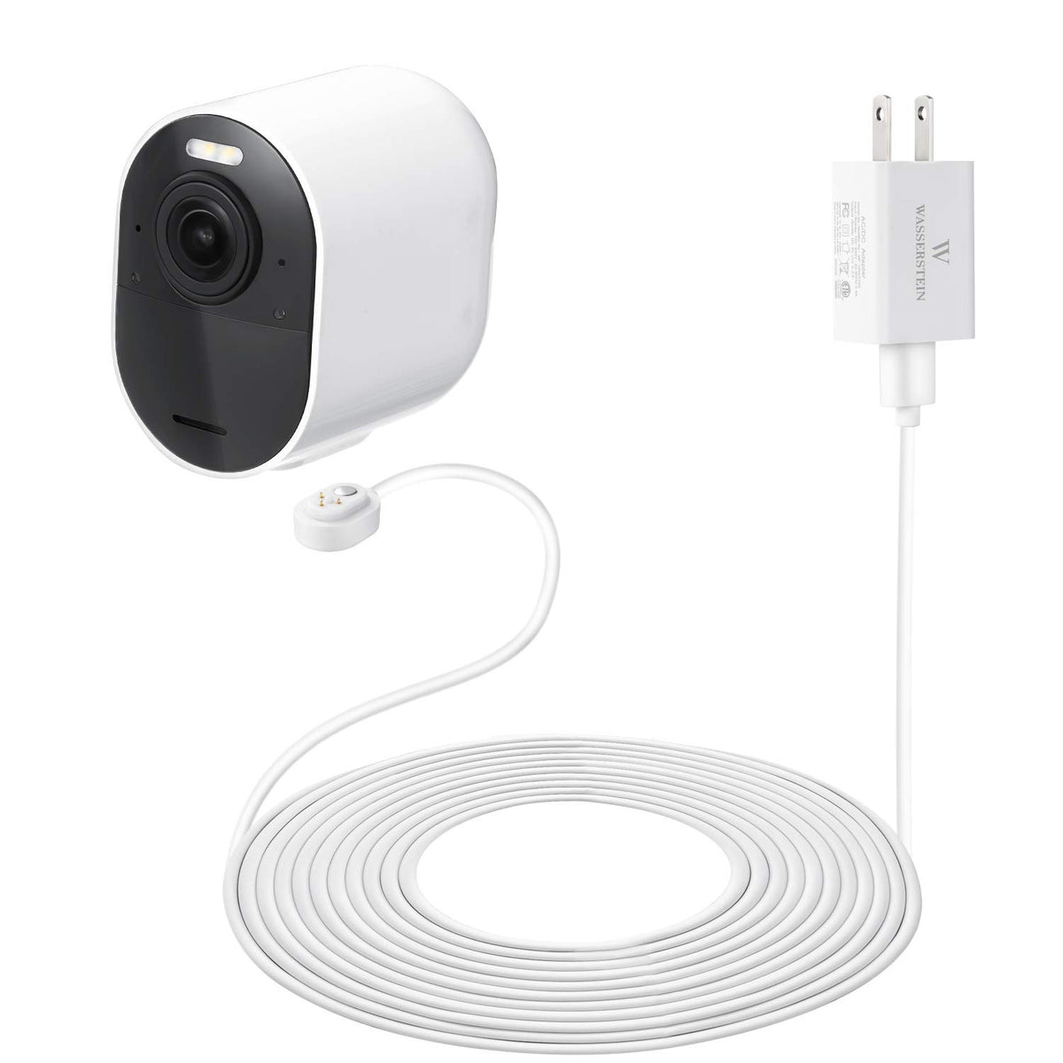 16Ft/4.8M Weatherproof Outdoor Charging Cable With Quick Charge Adapter Compatible With Arlo Ultra/Ultra 2/Pro 3/Pro 4/Pro 5S (W