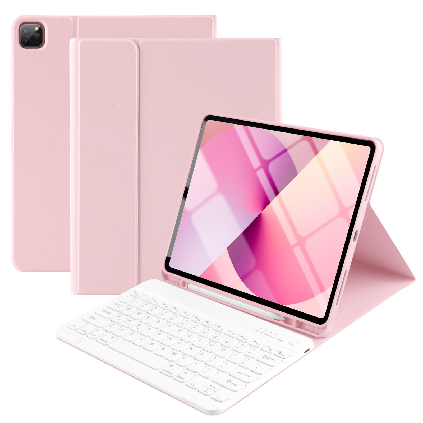 Keyboard Case For Ipad Pro 12.9 Inch 2022, For Ipad Air 13 Inch M2 2024 Case With Keyboard For Ipad Pro 12.9 5Th 2021 Case With