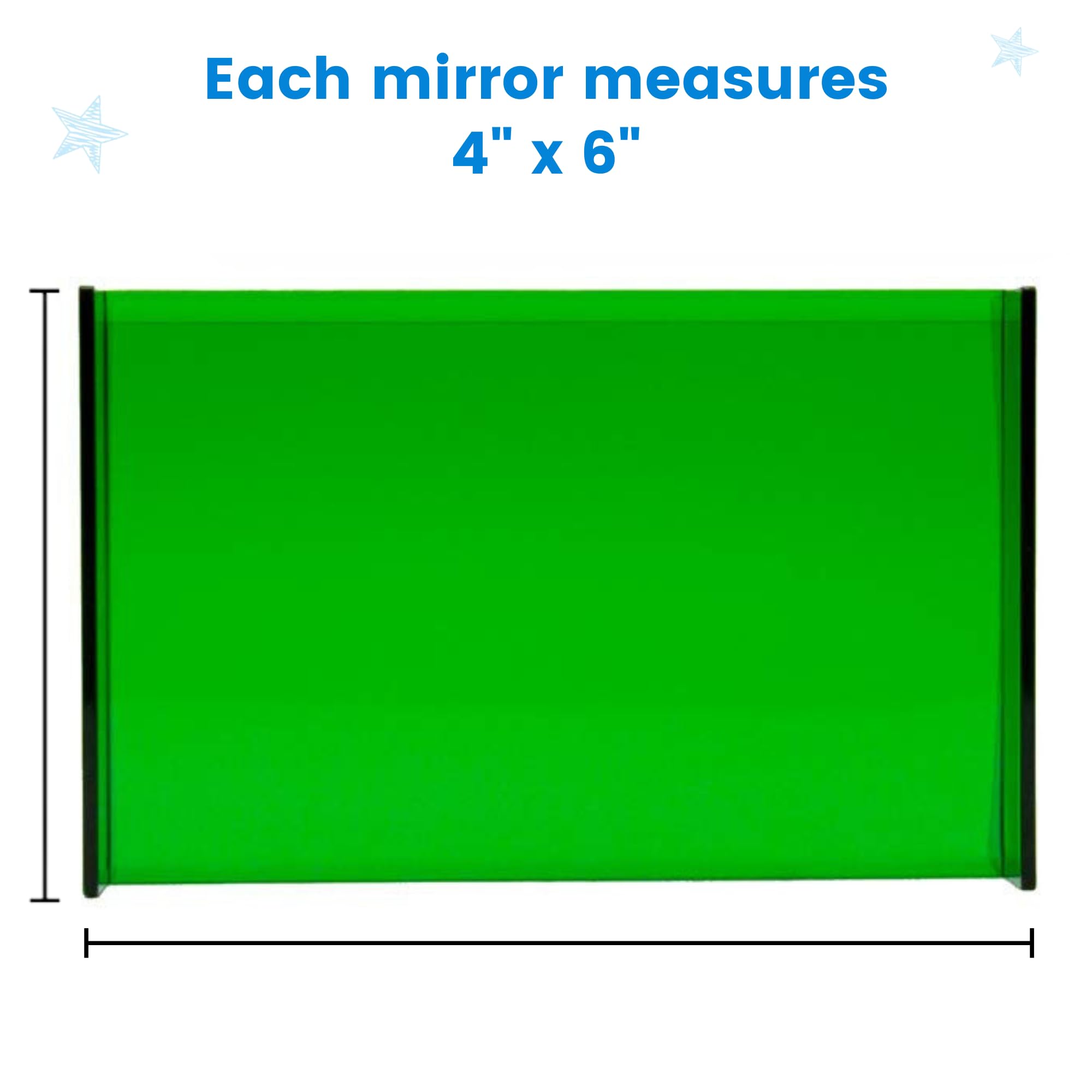 Hand2Mind Georeflector Mirrors Classroom Set, Explore Reflection And Symmetry, Trace And Draw, Geometry Learning Tools, Kids Tra