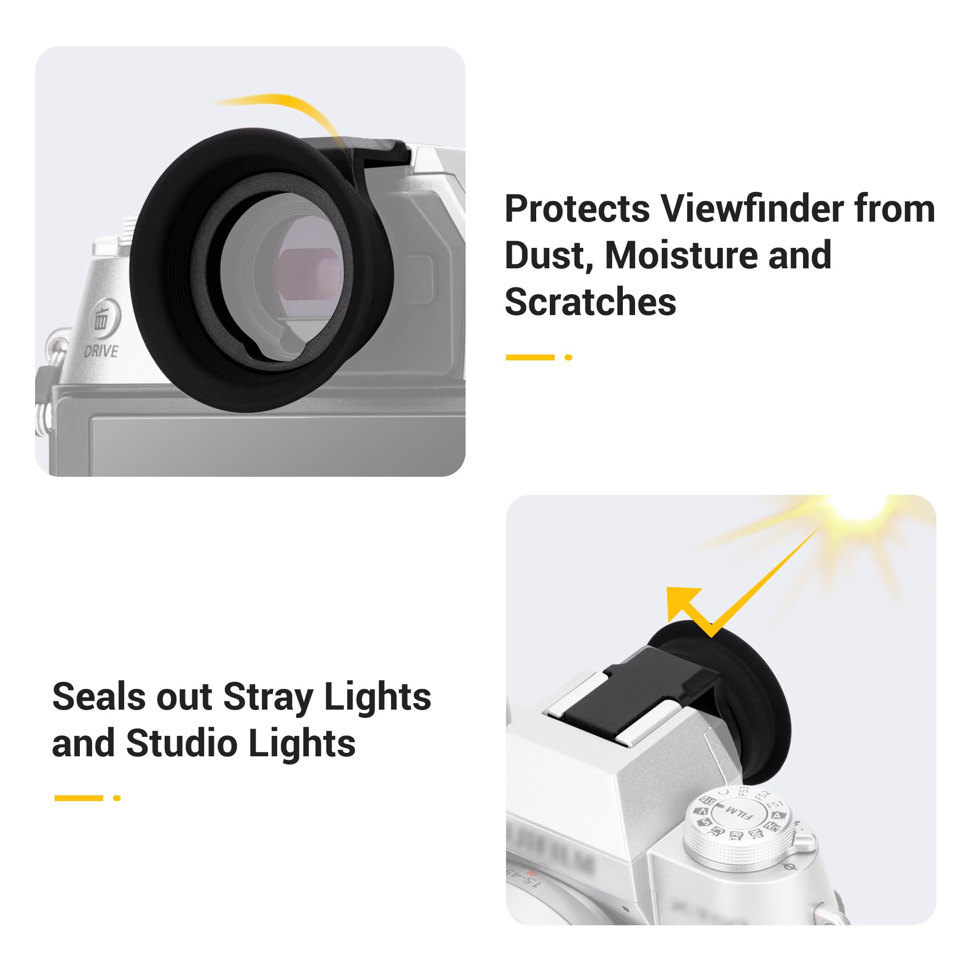 Extended X T50 Xt50 Eyecup Eyepiece For Fujifilm Fuji X T50 Camera, Soft Silicon Extended Camera Eye Cup Viewfinder For Fuji Xt5